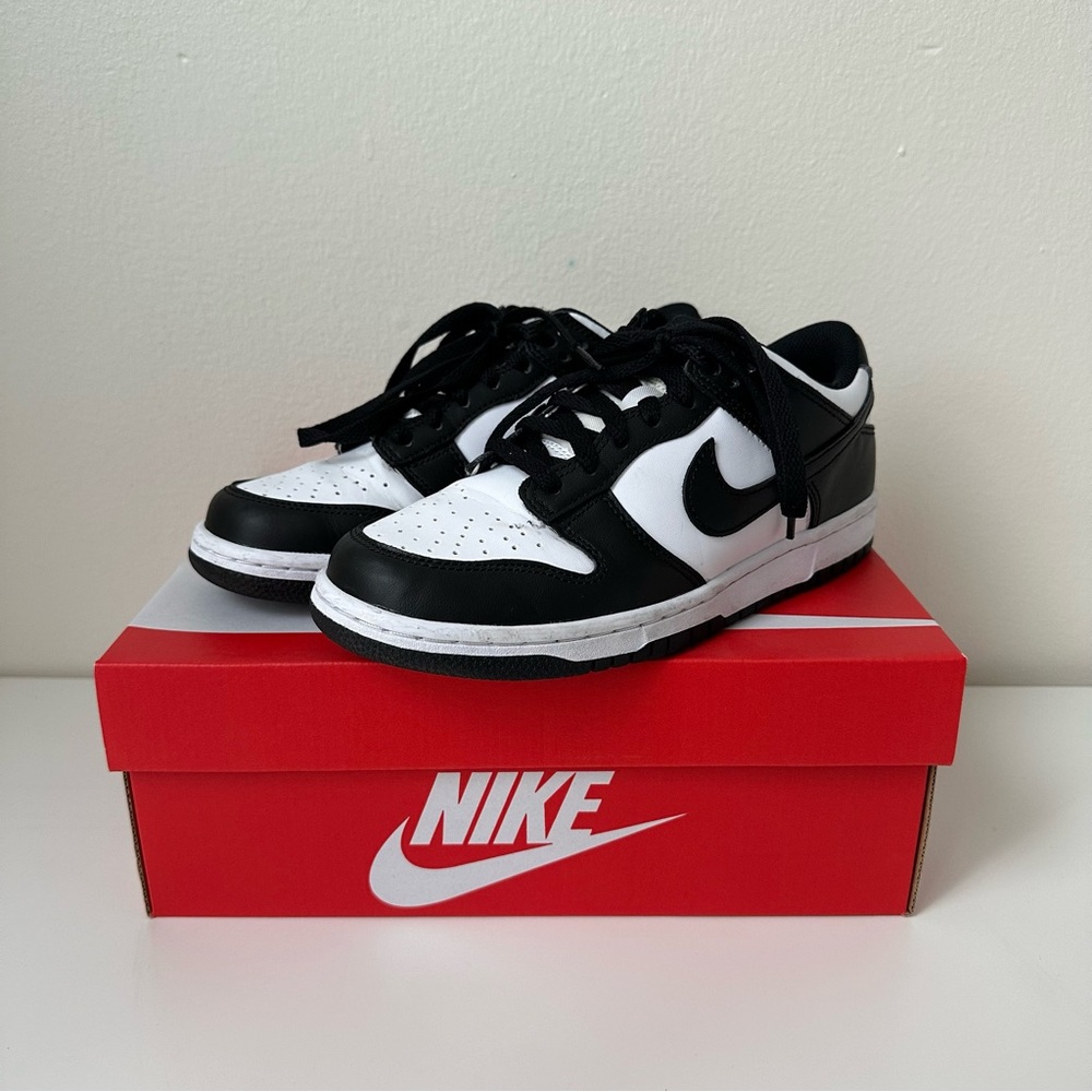 Black and White Nike Dunk Low Sneakers